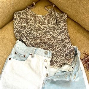 White House Black Market lace top